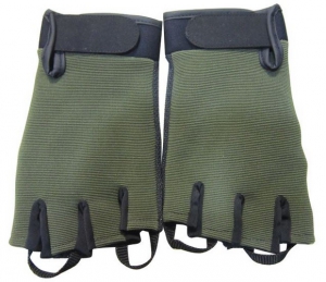 Перчатки с обрез. пальцами, облегченные, Green